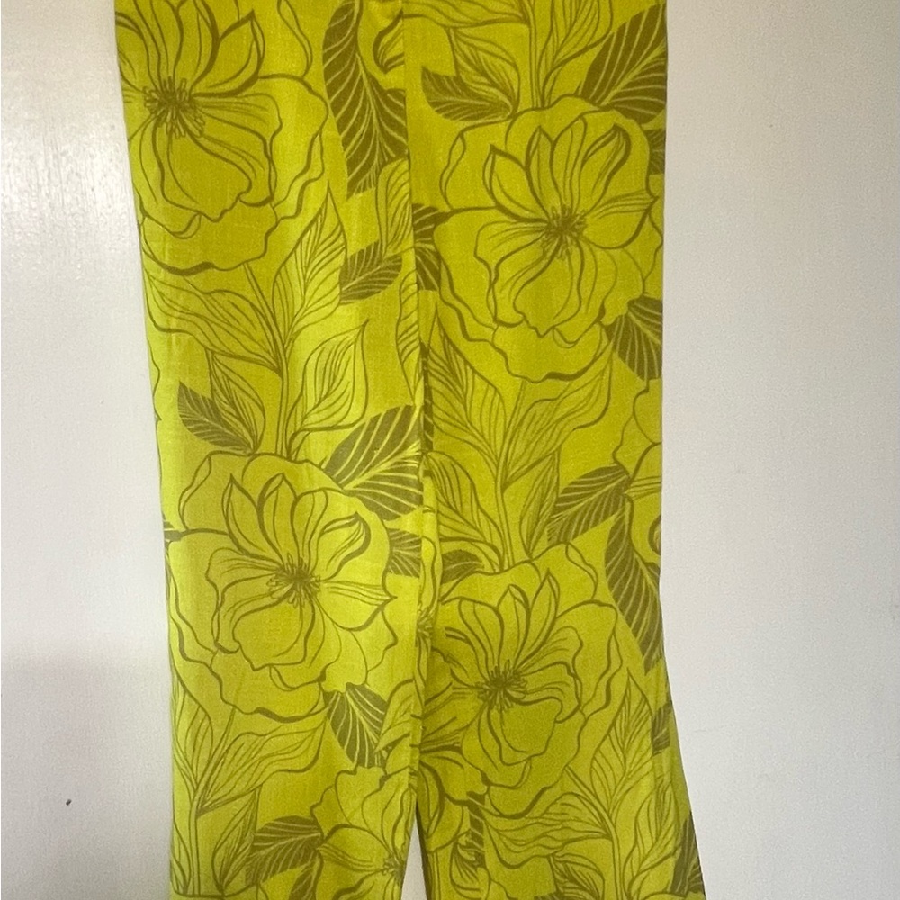 Foley’s Green Floral Wide Leg Pants